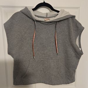 Mossimo Supply Co. Gray Sleeveless Hoodie